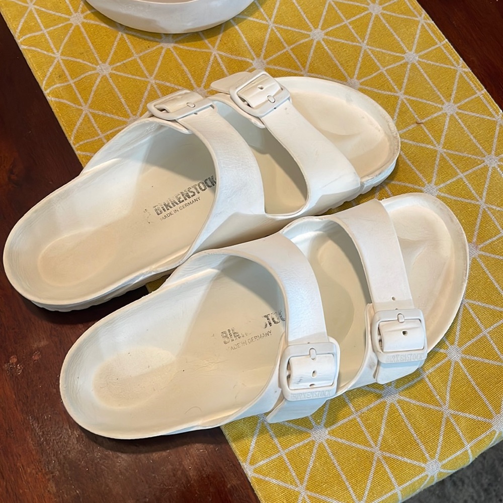 Birkenstock rubber sandals. Fits men 11/12